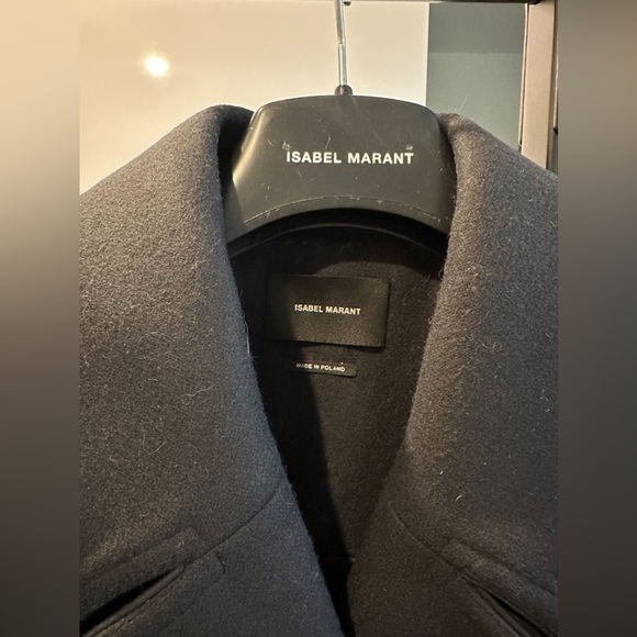 Isabel Marant Karly NAVY Wool Coat - Picture 4 of 10